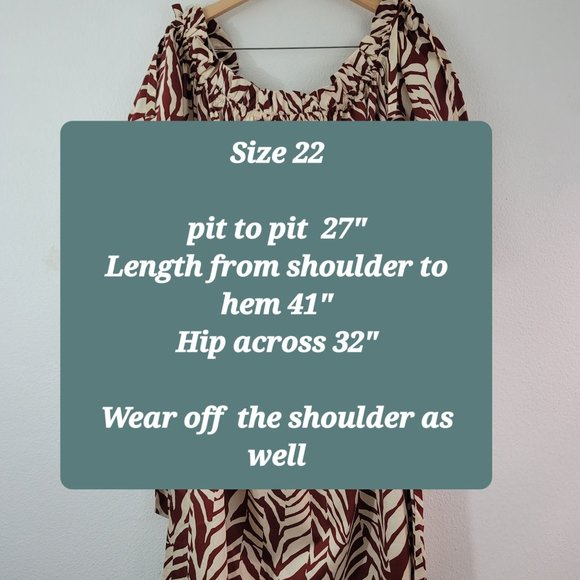 Eloquii Elements Womens Sz 22 Off The Shoulder Mini Dress Cotton Colorful Spring - Picture 5 of 12